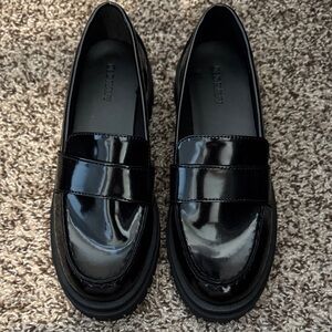 Shiny Black Loafers